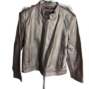 Terry Lewis Metallic Leather Jacket